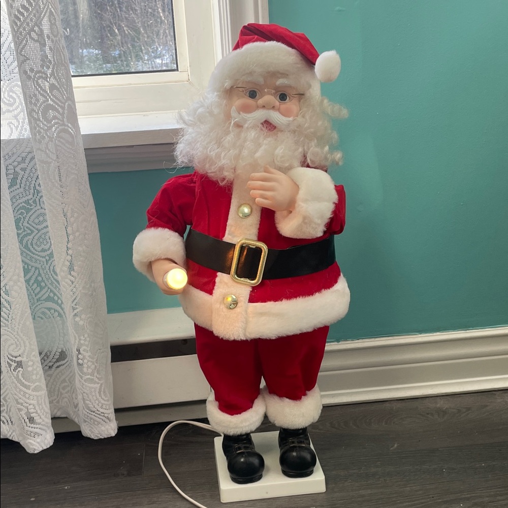 Santa Claus animated and Illuminated Christmas Display Figure 25” high